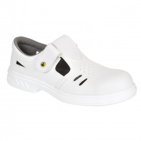 Sandalo Ebro ESD S1 Steelite Classe 3 FW48 in bianco. &Egrave; presente un link alla pagina dell&rsquo;articolo.