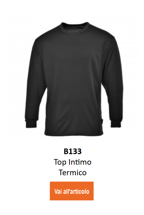 Immagine del Thermo Baselayer Top B133 in nero.