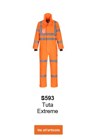 Immagine della tuta Extreme Extreme S593 in arancione con un collegamento che porta alla pagina dell'articolo.