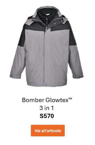 Immagine della giacca impermeabile 3 in 1 da uomo Aviemore S570, in grigio con dettagli neri. Viene fornito un collegamento alla pagina dell'articolo.