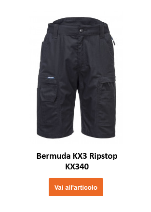 Immagine dei pantaloncini KX3 Ripstop KX340 in nero con collegamento all'articolo.