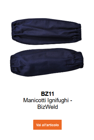 Immagine delle maniche Bizweld BZ11 in blu scuro con link alla pagina del prodotto.