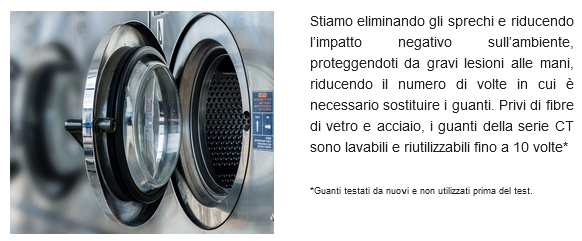 Informazioni sulla protezione dell'ambiente attraverso una migliore qualità dei materiali insieme all'immagine di una lavatrice.