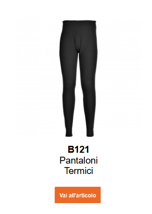 Immagine dei pantaloni termici B121 neri. L'immagine è collegata alla pagina del prodotto.