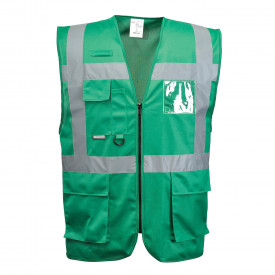 Gilet Multi Tasche Alta Visibilit&agrave; Executive IONA F476. &Egrave; presente un link alla pagina dell&rsquo;articolo.