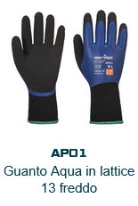 Immagine del guanto Thermo Pro AP01 nero con dettagli blu e polsino verde. Il link porta alla pagina del prodotto.