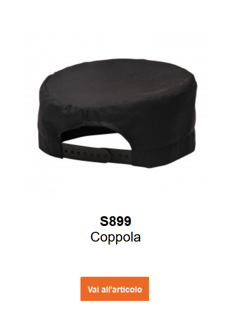 Immagine del cappello da cuoco S899 in nero.
