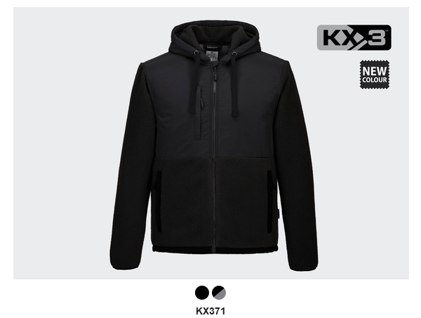 Esempio di immagine del Borg Fleece KX371 in nero con link all'articolo.