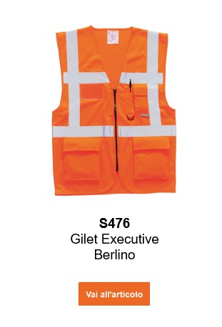 Immagine dell'Executive Vest Berlin S476 in arancione con un collegamento che porta alla pagina dell'articolo.
