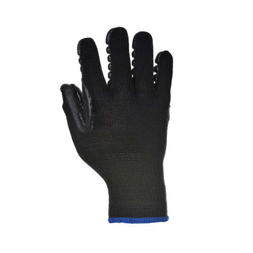 Immagine del guanto anti-vibrazione A790 in nero con polsino blu. È presente un link al prodotto.