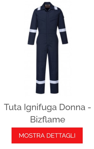 Tuta da donna Bizflame Plus con link all'articolo.