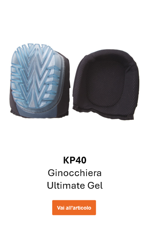 Immagine delle ginocchiere Ultimate Gel KP40 in nero (fronte e retro). Collegamento al prodotto.