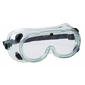 Occhiale a maschera Portwest per uso Chimico PS21 con montatura trasparente. &Egrave; presente un link alla pagina dell&rsquo;articolo.