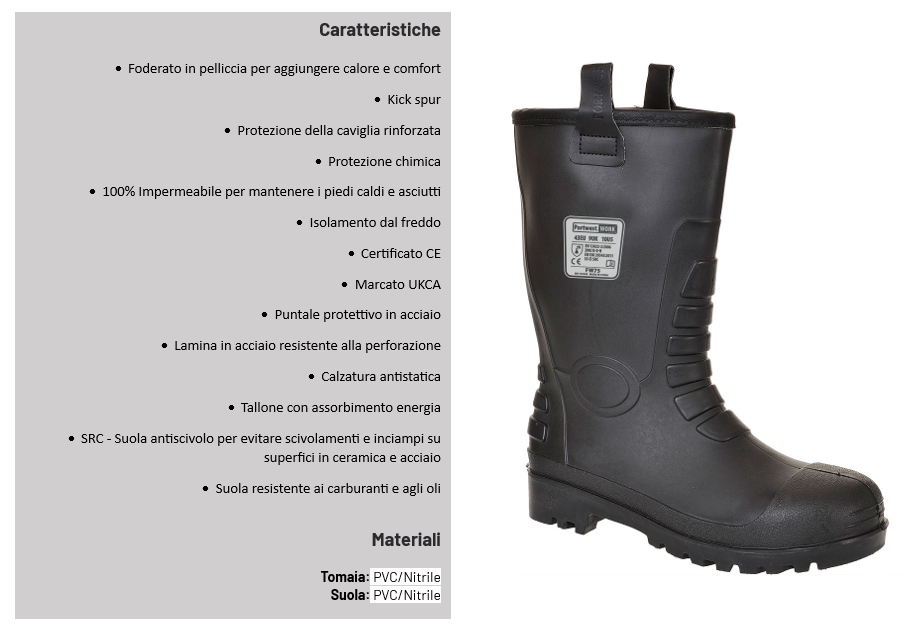 Scarpa antinfortunistica nera S5 Neptun Rigger CI FW75 con descrizione delle caratteristiche dell'articolo e un collegamento all'articolo.