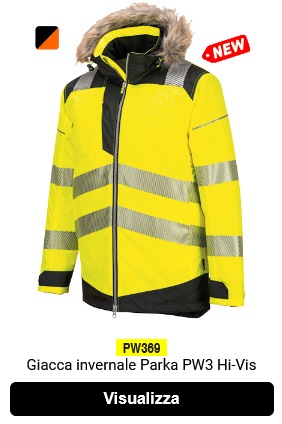 Link al parka invernale PW369 con protezione avvertenza.