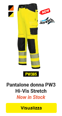 Link ai pantaloni da lavoro elasticizzati da donna PW3 con immagine di esempio.