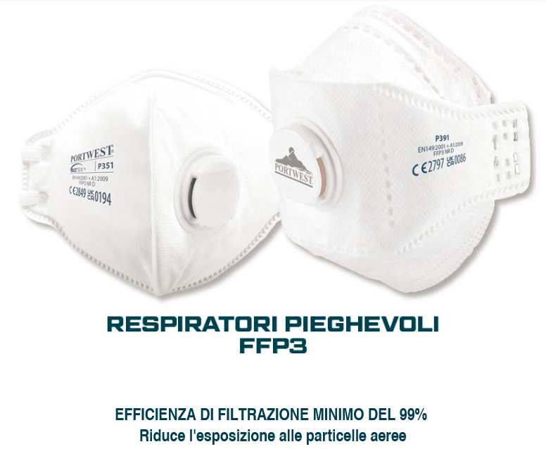 Immagini del prodotto delle maschere P351 e P391 FFP3.