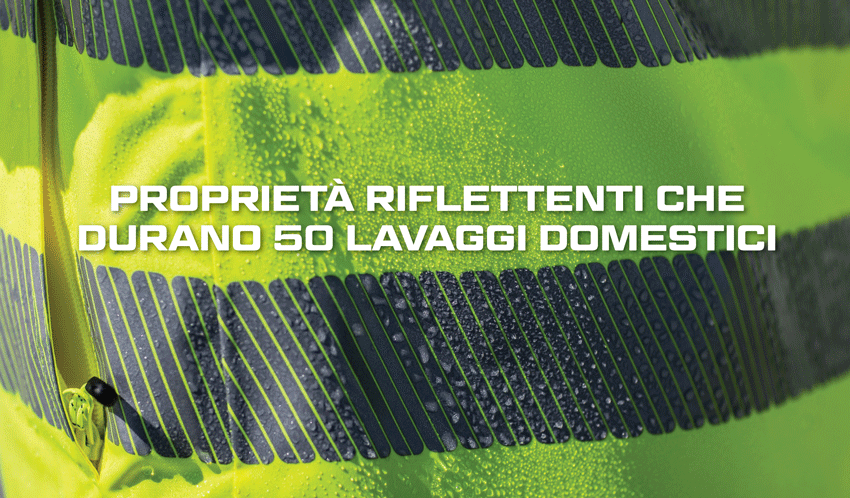 Proprietà riflettenti che resistono a 50 lavaggi domestici