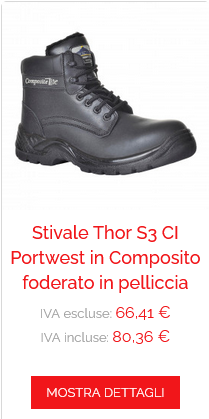 STIVALE THOR S3 CI PORTWEST IN COMPOSITO FODERATO IN PELLICCIA