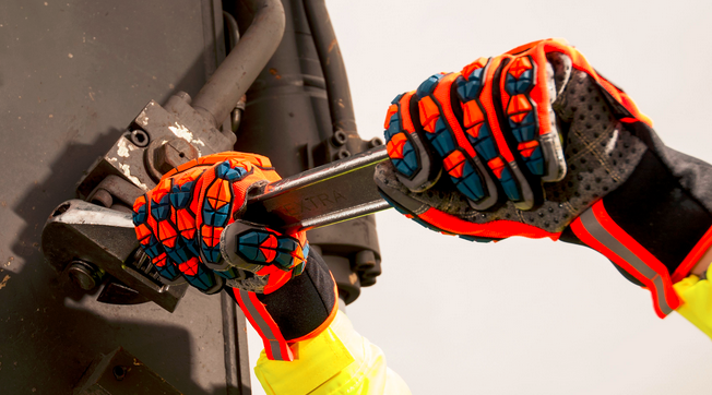 Immagine del modello dei guanti antitaglio A726 in arancione.